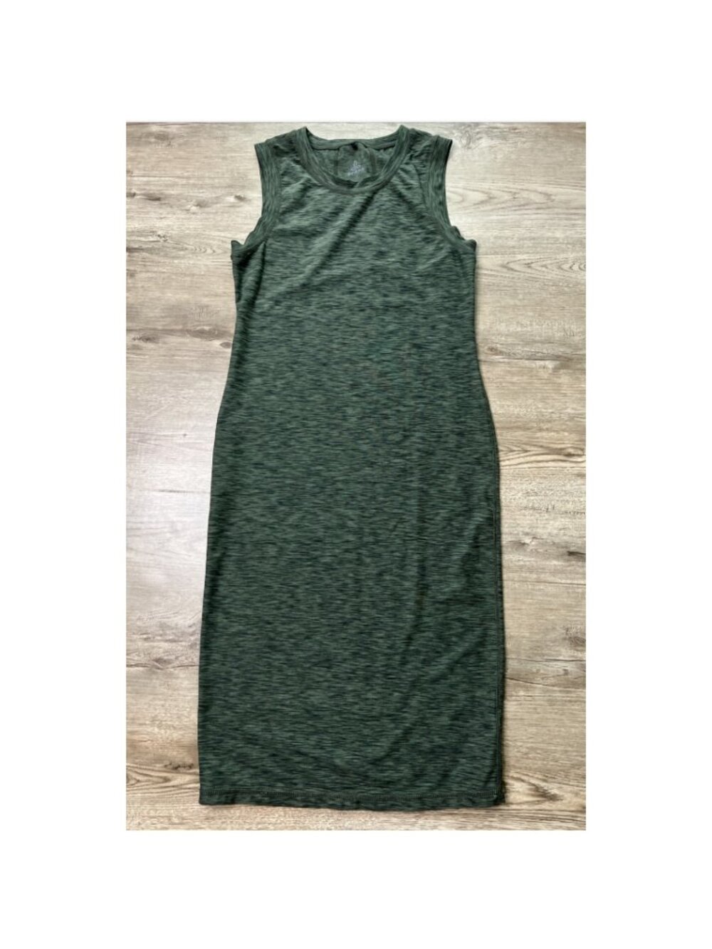 prAna Vertex Dress Womens Small Green Sleeveless Bodycon Crewneck
